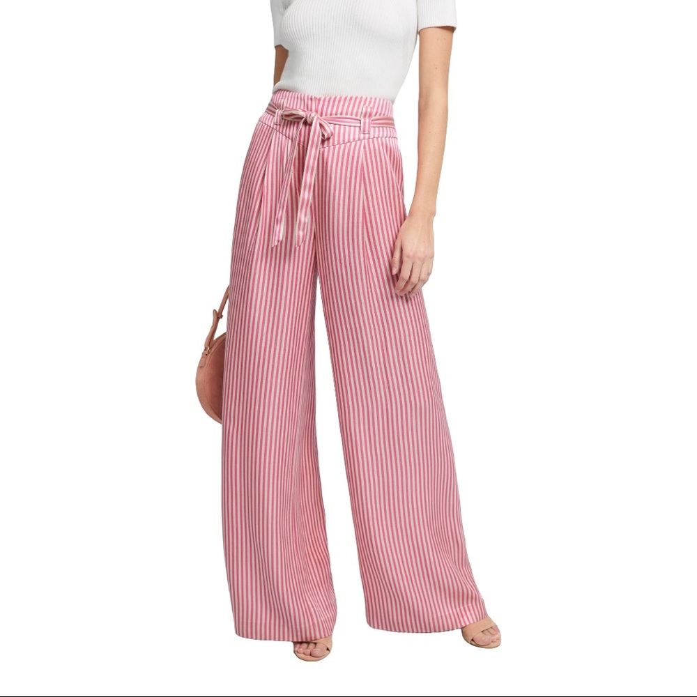 Anthropologie Ventura Wide-Leg Striped Trousers